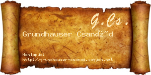 Grundhauser Csanád névjegykártya